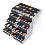 Rock Display Case, Rock Collection Box, 90 Grid Crystal Collection Display Case,Gemstone Display Shelf, Acrylic Clear Displays Cases Organizer for Gemstone Fossil Stone - Image 2