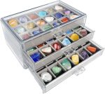 Rock Display Case, Rock Collection Box for Kids & Adults | Crystal Display Shelf, Organizer & Case for Gemstone, Fossil, Mineral | Rock Collection Display Case for All Collectibles - Image 2