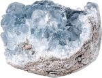 Rockcloud Natural Raw Blue Celestite 0.11-0.22 lb Healing Crystal Cluster | Irregular Geode Home Decoration Gemstone Specimen, for Meditation, Office Decor, Desk Ornament - Image 2