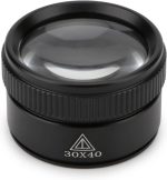 Rongon 30X Portable Jewelers Loupe Pocket Handheld Magnifier | Sturdy metal, loupe handheld magnifying glass for jeweler stamps maps antiques magazines books repair electronics (30X 40MM) - Image 2