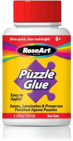 RoseArt Jigsaw Puzzle Glue with Applicator - Saves, Laminates and Preserves Finished Jigsaw Puzzles - Easy to Apply, Dries Quick, Clear & Bright - Image 2