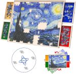 Rotatable 360-Degree Wheels Puzzle Board with Drawers and Cover 1000 Pieces Lightweight Portable Wooden Puzzle Table for Adults Size 30" x 22" - Image 2