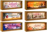 SAILINGSTORY Interchangeable Holiday Decor Shadow Box Night Light | 6 Seasonal Decor Designs, Easter Summer 4th of July Halloween Thanksgiving Christmas - Image 2