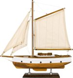 SAILINGSTORY Wooden Sailboat Decor Sailing Ship Model Boat Natural | 1930's Classic Yacht, Handcraft Authentic Details, Nautical Decor - Image 2