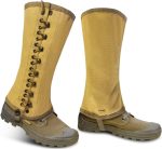 SMONT Canvas Leg Gaiters for Men WWII Reproduction M1936 Hiking Army Khaki Canvas Gaiters Puttee Protection for Legs, 3R - Image 2