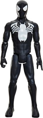 SPIDER-MAN Marvel Titan Series Black Suit Action Figure, 12-Inch-Scale (30 cm) Super Hero Toys for Kids Ages 4+ - Image 2