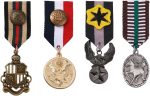 SUPERFINDINGS Brooch Pin Republique Francaise Eagle Hanging Charms Lapel Pins Military Hero Medals Retro Shield Geometric Alloy Medal Brooch Pins with Safety Chains - Image 2