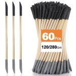 Sanding Sticks 60PCS, 120/280 Grit for Plastic Models, Wood & Resin | 5.4" x 0.2", Double-Ended Sanding Tool, Flat Round Pointed Tips, Model Kit Detailing, 3D Print Finishing, DIY, Precision Work - Image 2