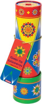 Schylling Classic Tin Kaleidoscope - Fun, Colorful Pattern-Changing Toy - Durable Tin with Multicolored Beads - Ages 3 and Up - One Piece - Image 2