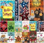 Seasonal Garden Flags Set of 12, Double Sided 12x18 Inch Yard Flags | Spring Summer Fall Winter & Holiday Outdoor Decor, 4th of July, Thanksgiving, Halloween, Christmas for All Seasons - Image 2