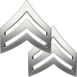 Sergeant Chevrons Collar Brass Pins -Set of Two Rank Insignia Police Military Uniform Pins. Choose between gold, silver, and matt black. - Image 2