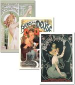 Set of 3 Vintage Absinthe Advertising Posters French Belle Epoque Art Nouveau Liquor Prints 16x24 Inch - Image 2