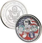 Silver Coins Fredoom Military Appreciation Challenge Coins,Great Seal of The United States Eagle Army Challenge Coins - Image 2