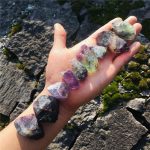 Simurg Raw Fluorite Stone 1lb ''A'' Grade Rainbow Fluorite Rough Crystal ‌Aroma Stone - Green Fluorite Rocks for Cabbing, Tumbling, Cutting, Lapidary, Polishing, Reiki Crystal Healing - Image 2