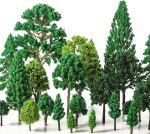 Skylety 35 Pcs Miniature Model Trees,Mixed Green,Multiple Tree - Image 2