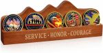 Solid Wood Military Coin Holder Display for 5 Coins | Challenge Coin Organizer Stand, Military Service Recognition Display, Military Retirement Gift, Veterans Day Gifts - Image 2