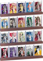 Sports Card Display Shelf for Wall, Holds 20 Trading Cards, 4PCS Wooden Card Holder for Baseball, Football, Basketball, and Graded Card Collection, Brown - Image 2
