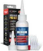 Starbond Medium Super Glue Pro Kit (2 oz) – Strong, Fast, All-Purpose CA Glue (Cyanoacrylate Adhesive) – with Anti-Clog Cap, Precision Tips & Extra Nozzles for Woodworking, Quick Fixes & Hobby Models - Image 2