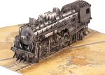Steam Train Pop Up Birthday Card for Men, Vintage Steam Train Design, Handmade 3D Birthday Card, Ideal Gift for Father's Day, Birthday for Dad, Grandad, Husband, Men, Boyfriend, Adults; 6" x 8" - Image 2