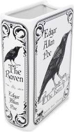 Steel Mill & Co. Ceramic Book-Shaped Vase, Little Women, The Raven (White) | Original Large Decorative Vases for Home Decor, Classic Gothic Bookshelf Decor, Unique Vase for Book Lovers - Image 2