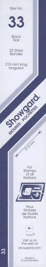 Strip Style Black Stamp Mounts Size 33 - Image 2