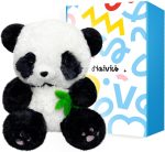 Stuffed Animal Panda Plush Toy, Ultra Soft Teddy Bear Plushie with Cuddly Body, Classic Comforting Snuggle Buddy, Birthday Gift for Kids Toddlers Girls Boys - Image 2