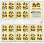 Sunflowers 2026 (Book of 20) Flowers First-Class Mail Forever Postage Stamps - Image 2