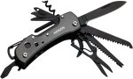 Swiss Small Pocket Knife, 15-in-1 Multitool for Camping, Hiking & EDC | Includes Bottle Opener, Saw, Screwdrivers and Nail File in a Durable Stainless Steel Folding Design for Outdoor Use - Image 2
