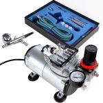 TIMBERTECH Airbrush Kit with Compressor, Multi-purpose Airbrush Compressor Set, Dual Action Gravity Feed Airbrush with Air Hose for Hobby, Body Tattoo, Model Painting, Automotive Graphic, Make-up - Image 2