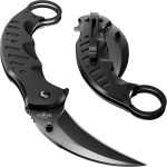 Tactical Spring Assisted Pocket Knife - Karambit Folding Knives for Men - Folding Sharp Tiger Claw Blade - Best Combat Tool for Hunting Military Camping Self Defense EDC - Birthday Mens Gifts X-42 - Image 2