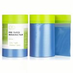 Tangibay Pre-Taped Masking Film for Painting - 22" x 66' Painters Plastic Sheeting with Automotive Paint Tape and Drape for Covering Cars, Walls, Windows and Furniture Protection (2 Rolls) - Image 2