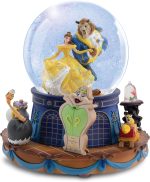 The Bradford Exchange Disney Beauty and The Beast Musical Snow Globe, Rotating Base with Movie Characters, Collectible Glitter Globe - Image 2