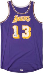 The Finest Wilt Chamberlain Signed Game Used Los Angeles Lakers Jersey MEARS A10 - Autographed NBA Jerseys - Image 2