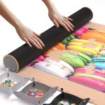 The Original Newverest Jigsaw Puzzle Mat Roll Up, Rose Gold, 46” x 26” Portable Keeper Up to 1500 pieces with Non-Slip Rubber Bottom & Smooth Top + 3 Puzzle Sorting Trays & Travel-Friendly Storage Bag - Image 2