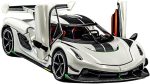 Therina Toy Cars Model Jesko 1/24 White Alloy Collectibles Die-cast Vehicles with Sound and Light - Image 2