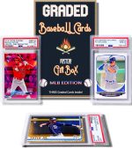 Three Graded Baseball Cards Gift Box: MLB Edition │Three Premium PSA/BGS Graded 10, 9.5 or 9 Cards │Potential Rookie Autographs & Numbered RC Refractors│Gift for Baseball Fans│by Slabs of Heat - Image 2
