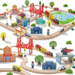 Tiny Land 110PCS Wooden Train Set, Toy Train with Tracks | Compatible with Major Brands, Ideal Railway Playset for Boys and Girls, Great Birthday Gift for Kids Ages 3-7 - Image 2