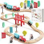 Tiny Land 39 Pcs Wooden Train Set for Toddler with Wooden Tracks | Compatible with Major Brands, Expandable, Changeable Train Toy for 3 4 5 Years Old Girls & Boys, Great Birthday Gift - Image 2