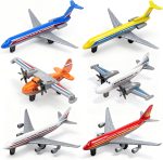 Toy Airplane 6 Pack, Diecast Airplane Toy for Boys Age 3 4-7 8-12 | Alloy Planes Model/Glider Planes/Airlines Plane Toys for Kids Birthday Airforce Party Favors - Image 2