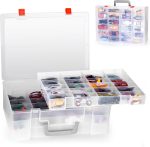 Toy Organizer.72 Compartments.Toy Storage Box Compatible With Hot wheels Cars, Matchbox Cars,Mini Toys and Small Dolls.Toy Storage Display Case With 3 Layers of Removable Trays(Transparent) - Image 2