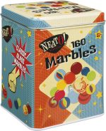 Toysmith Neato Classics Marbles Tin Box Game, Assorted, 160 Count | Glass Marbles, Tin Storage Box, Shooter Marble Games, Indoor Outdoor Play, Retro Kids Toy, Travel Play, Classic Game, Ages 5+ - Image 2
