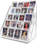 Trading Card Display Stand, Vertical Card Holder, 5-Tier, 1 Pack | Baseball Basketball Sports Graded Card Display Shelf fits PSA BGS SGC Slabs Organizer for Card Show Vendor Booth - Image 2
