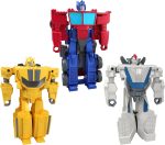 Transformers 1-Step Flip Heroes 3-Pack, 4-Inch Wheeljack, Bumblebee, and Optimus Prime Action Figures, Kids Easter Toys or Basket Stuffers, Age 6+ - Image 2