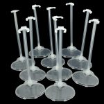Transparent Doll Stands 10pcs Display Stand Support Holder for Doll | Fit for 9 to 12 Inches Dolls Adjustable Doll Stands with Waist Clips Clear Plastic Showcase - Image 2