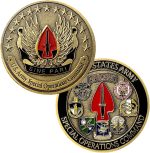 U.S. Army Challenge Coin Special Operations Command Sine Pari Military Challenge Coins for Veterans Collectors - Image 2