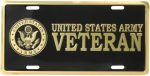 US Army Veteran 7x13 Decorative Display Plate for Home Wall or Vehicle Interior Accent Non Functional Novelty Accessory - Image 2