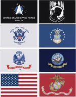 USA & United States Military 8 Flag Set 3'x5' 100D POLYESTER OFFICIALLY LICENSED - Image 2