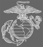 USMC Vinyl Window Transfer Decal - Image 2