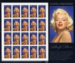 USPS Legends of Hollywood Marilyn Monroe (1926-1962) (Hollywood Movie Star) (Sheet of 20) 32 Cent Postage Stamps 1995 Scott #2967 - Image 2