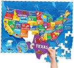 United States Puzzles for Kids Ages 4-6, 6-8 - Educational Toys for Boys & Girls - 70Pcs USA Map Kids Puzzles with 50 States & Capitals - Floor Jigsaw Kids Puzzle - Learning Activities Gifts - Image 2
